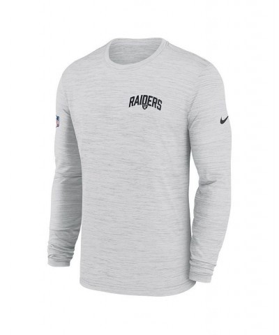 Men's White Las Vegas Raiders Velocity Athletic Stack Performance Long Sleeve T-shirt $22.78 T-Shirts