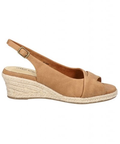 Women's Devlin Espadrille Wedge Sandals Brown $34.50 Shoes