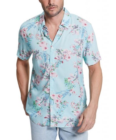 Men's Wild Orchid Short-Sleeve Button-Front Shirt Yellow $41.83 Shirts