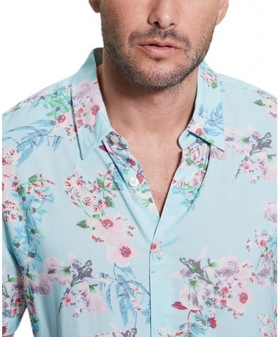 Men's Wild Orchid Short-Sleeve Button-Front Shirt Yellow $41.83 Shirts