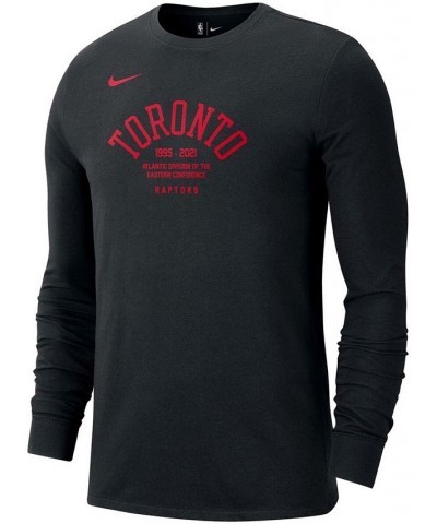 Men's Black Toronto Raptors 75th Anniversary Courtside Element Long Sleeve T-shirt $19.78 T-Shirts