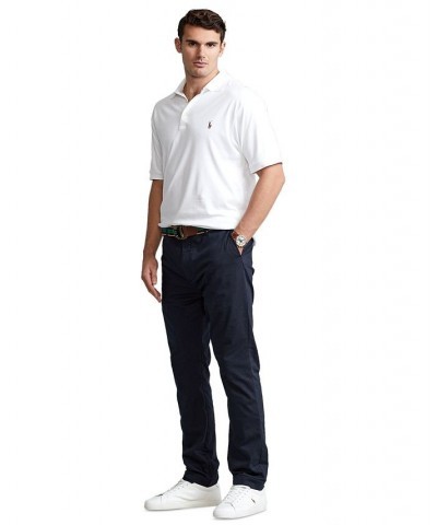 Men's Big & Tall Classic Fit Soft Cotton Polo White $57.60 Polo Shirts