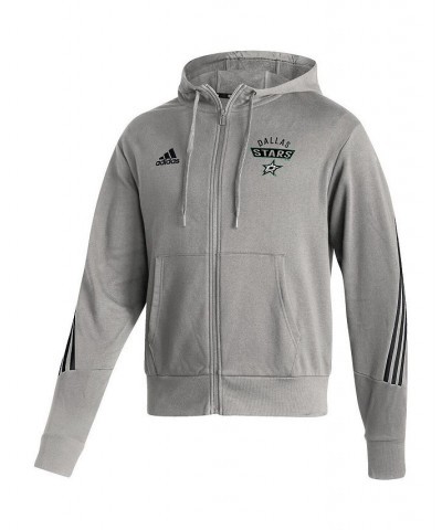 Men's Heathered Gray Dallas Stars Fashion Full-Zip Hoodie $33.05 Sweatshirt