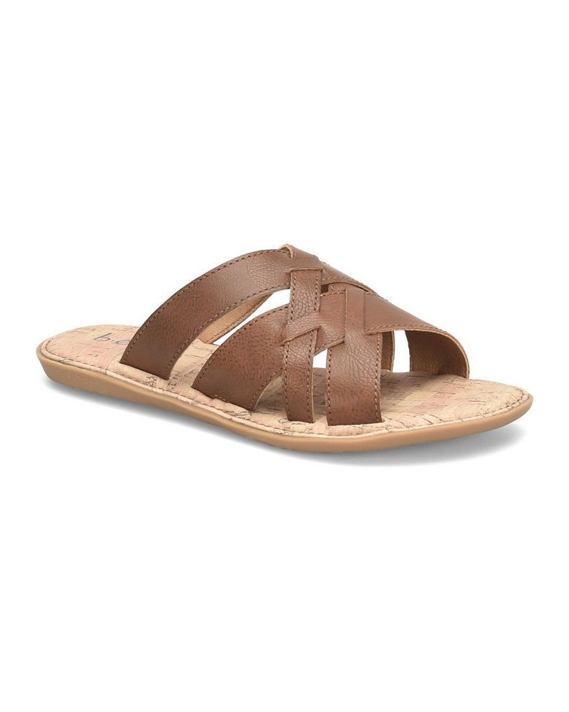 Women's Mona Comfort Slide Brown $39.00 Shoes