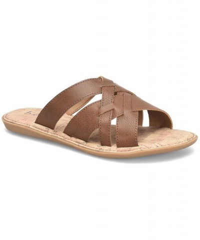 Women's Mona Comfort Slide Brown $39.00 Shoes