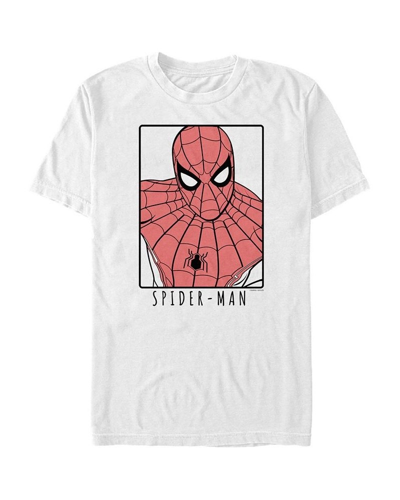 Marvel Men's Spider-Man Painted Spider-Man Portrait Short Sleeve T-Shirt White $16.45 T-Shirts