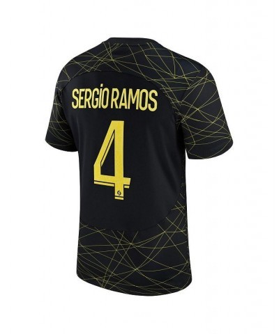 Men's Brand Sergio Ramos Black Paris Saint-Germain 2022/23 Fourth Breathe Stadium Replica Player Jersey $61.60 Jersey