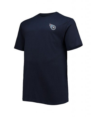 Men's Branded Navy Tennessee Titans Big and Tall 1 Dad 2-Hit T-shirt $19.37 T-Shirts