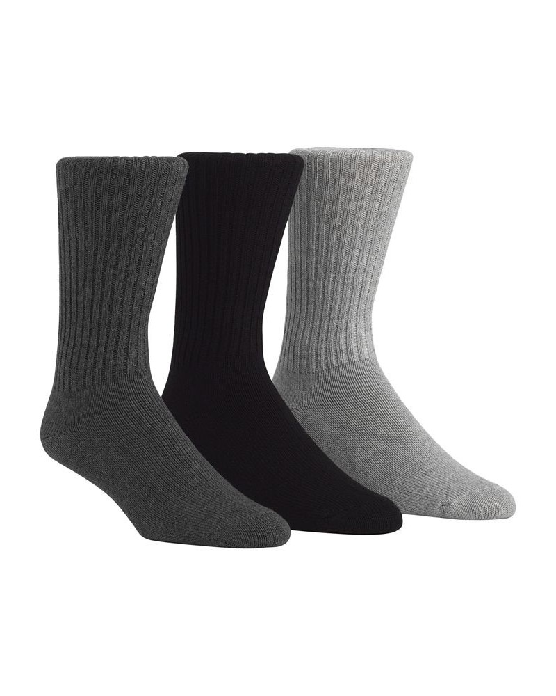 Men's Cotton Rich Casual Rib Crew Socks, 3-Pack Multi $10.39 Socks