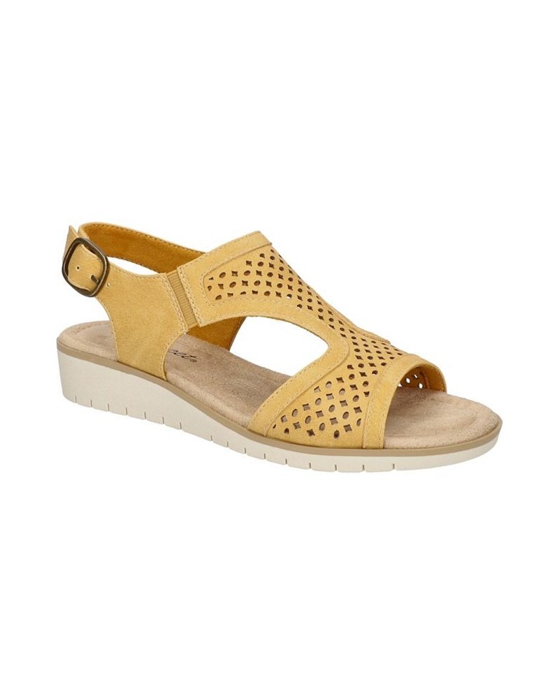 Women's Alba Comfort Wedge Sandals Yellow $29.40 Shoes