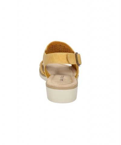 Women's Alba Comfort Wedge Sandals Yellow $29.40 Shoes