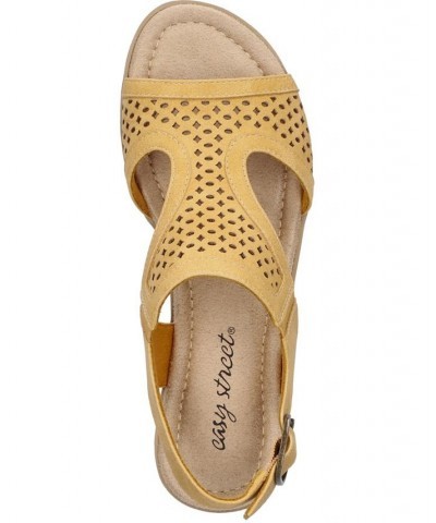 Women's Alba Comfort Wedge Sandals Yellow $29.40 Shoes