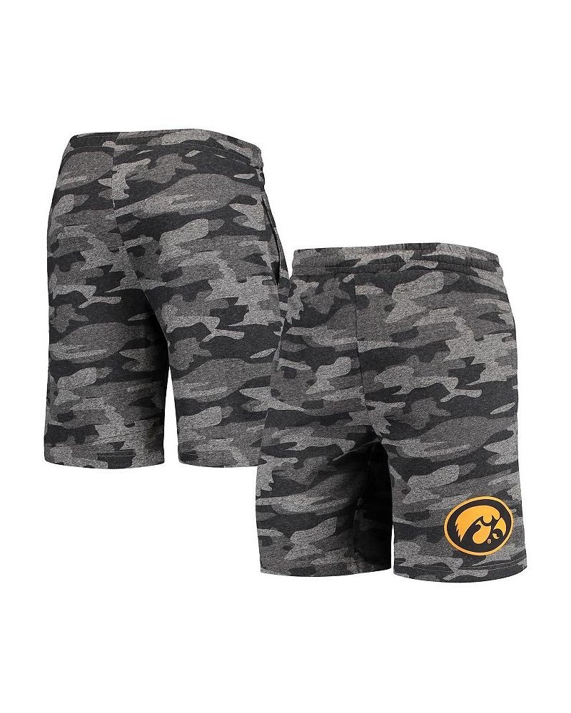 Men's Charcoal, Gray Iowa Hawkeyes Camo Backup Terry Jam Lounge Shorts $29.49 Shorts