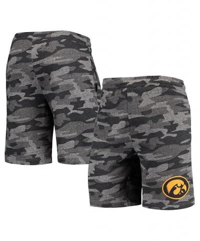 Men's Charcoal, Gray Iowa Hawkeyes Camo Backup Terry Jam Lounge Shorts $29.49 Shorts