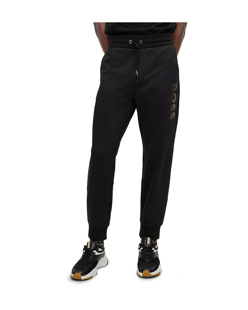 BOSS Men's Monogram-Filled Logo Tracksuit Bottoms Black $73.78 Pants