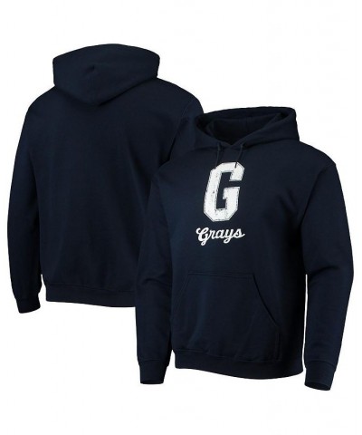 Men's Navy Homestead Grays Negro League Logo Pullover Hoodie $34.79 Sweatshirt