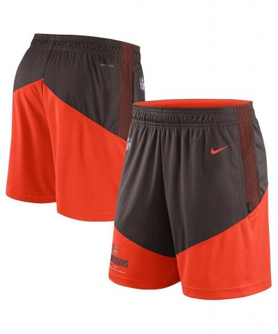 Men's Brown, Orange Cleveland Browns Primary Lockup Performance Shorts $32.90 Shorts