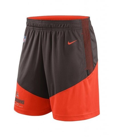 Men's Brown, Orange Cleveland Browns Primary Lockup Performance Shorts $32.90 Shorts