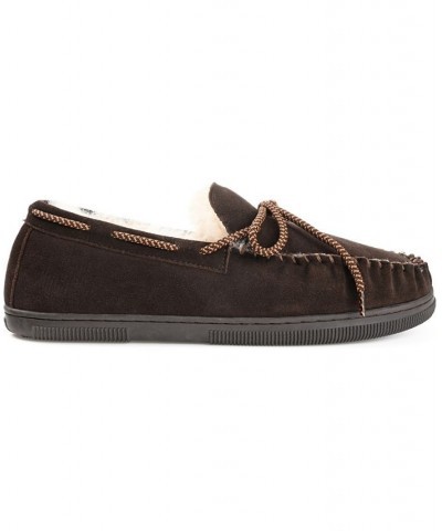 Men's Meander Moccasin Slippers Brown $46.06 Shoes