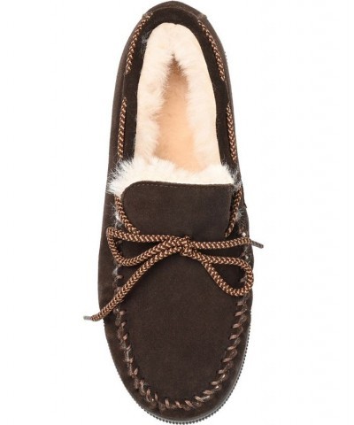 Men's Meander Moccasin Slippers Brown $46.06 Shoes