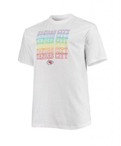 Men's Branded White Kansas City Chiefs Big and Tall City Pride T-shirt $21.41 T-Shirts