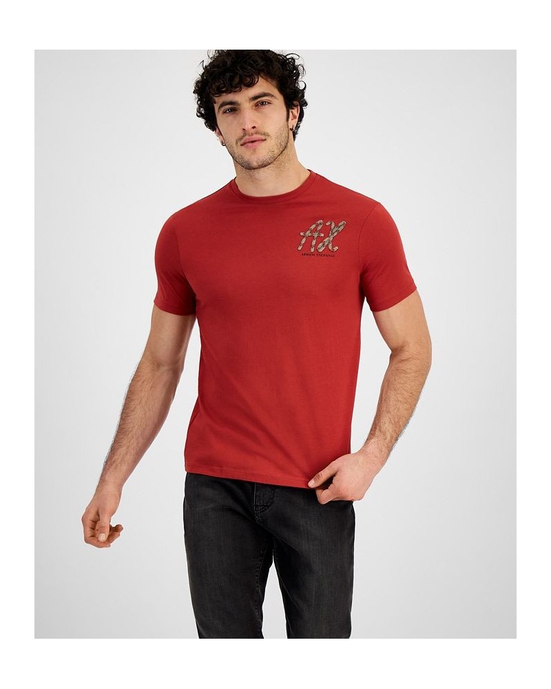 Men's Small Rope Logo Graphic T-Shirt Red $35.70 T-Shirts