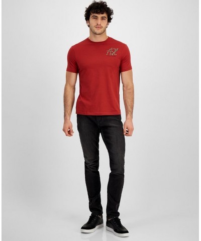 Men's Small Rope Logo Graphic T-Shirt Red $35.70 T-Shirts