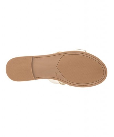 Women's Tiana Wide Width Flats Gold $29.02 Shoes