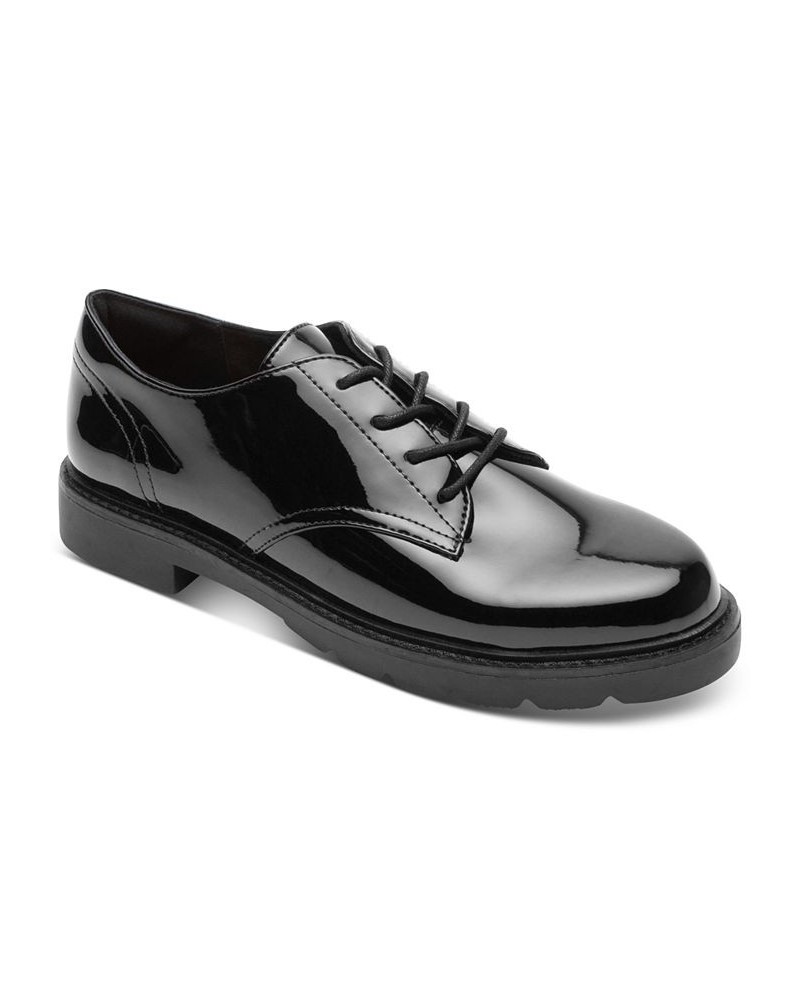 Women's Kacey Lace-Up Lug-Sole Shoes Black $58.50 Shoes