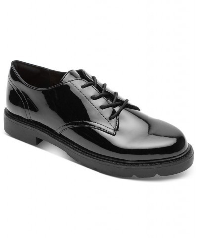 Women's Kacey Lace-Up Lug-Sole Shoes Black $58.50 Shoes