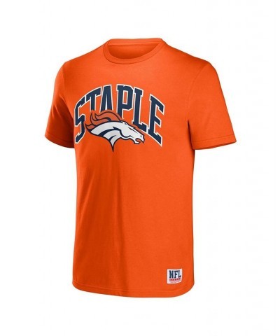 Men's NFL X Staple Orange Denver Broncos Lockup Logo Short Sleeve T-shirt $17.59 T-Shirts