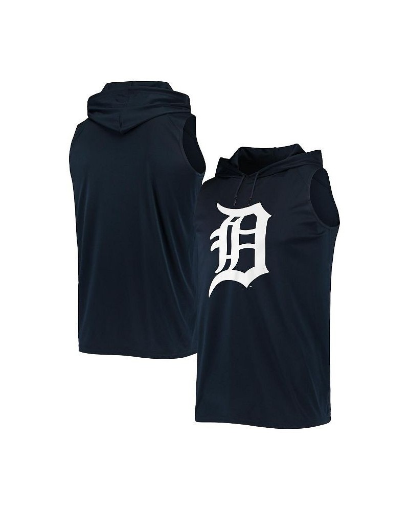 Men's Navy Detroit Tigers Sleeveless Pullover Hoodie $29.57 T-Shirts