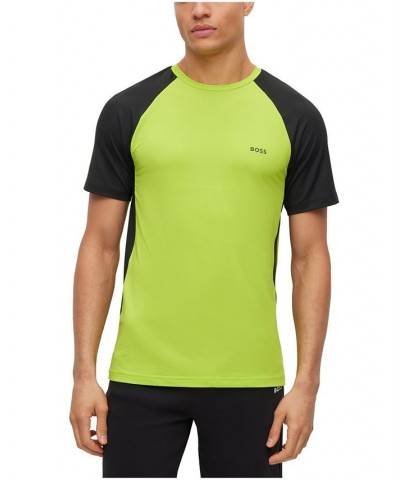BOSS Men's Reflective Logo Color-Blocked Slim-Fit T-shirt Green $40.18 T-Shirts