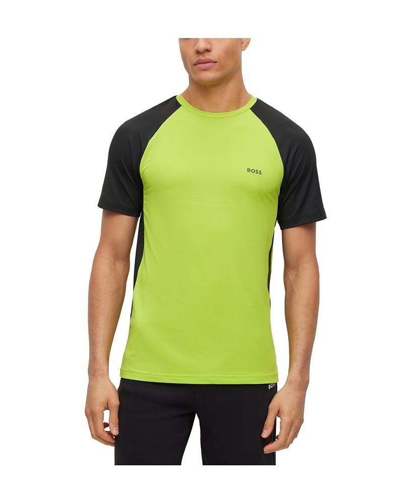 BOSS Men's Reflective Logo Color-Blocked Slim-Fit T-shirt Green $40.18 T-Shirts