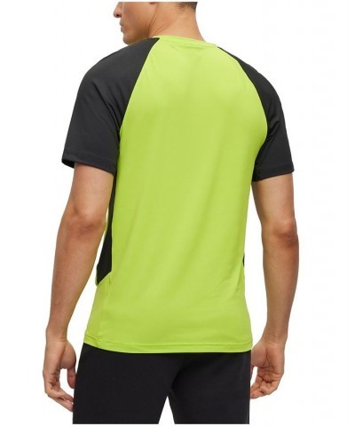 BOSS Men's Reflective Logo Color-Blocked Slim-Fit T-shirt Green $40.18 T-Shirts