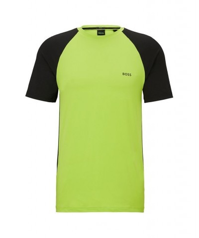 BOSS Men's Reflective Logo Color-Blocked Slim-Fit T-shirt Green $40.18 T-Shirts