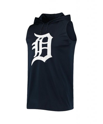 Men's Navy Detroit Tigers Sleeveless Pullover Hoodie $29.57 T-Shirts