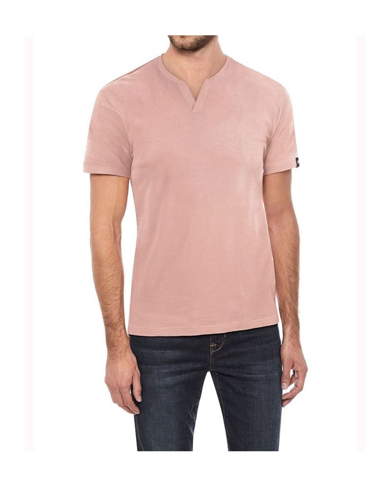 Men's Basic Notch Neck Short Sleeve T-shirt PD14 $15.29 T-Shirts