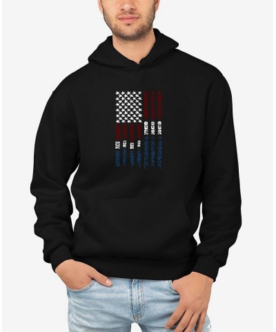 Men's Support Our Troops Word Art Hooded Sweatshirt Black $33.59 Sweatshirt