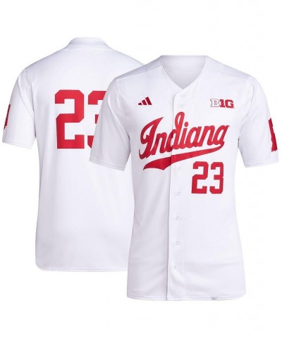 Men's 23 White Indiana Hoosiers Team Baseball Jersey $49.49 Jersey