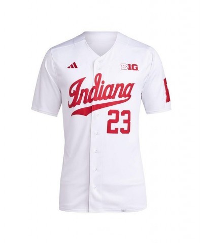 Men's 23 White Indiana Hoosiers Team Baseball Jersey $49.49 Jersey