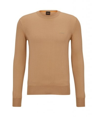 BOSS Men's Regular-Fit Tonal Logo Crew-Neck Sweater Tan/Beige $34.56 Sweaters