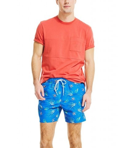 Men's Ocean-Print Swim Shorts Spinnerblu $19.08 Swimsuits