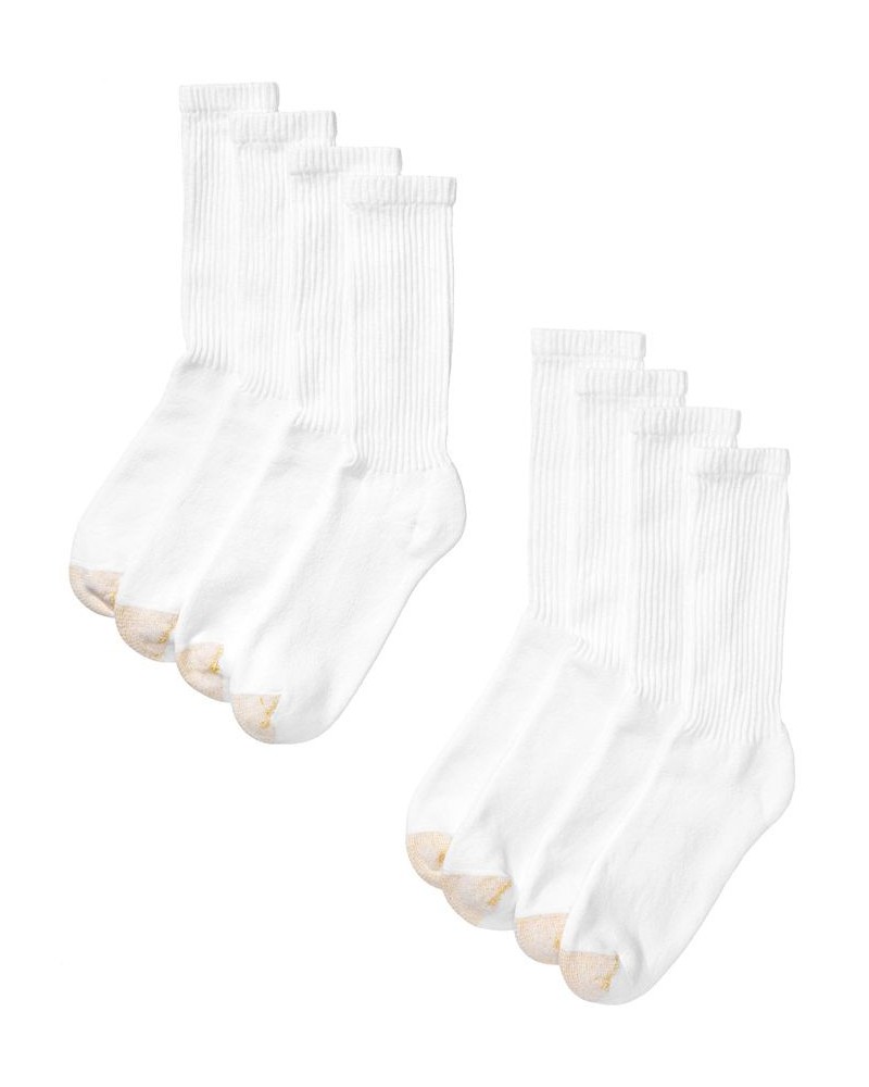 Men's 8-Pack Athletic Crew Socks White $10.34 Socks