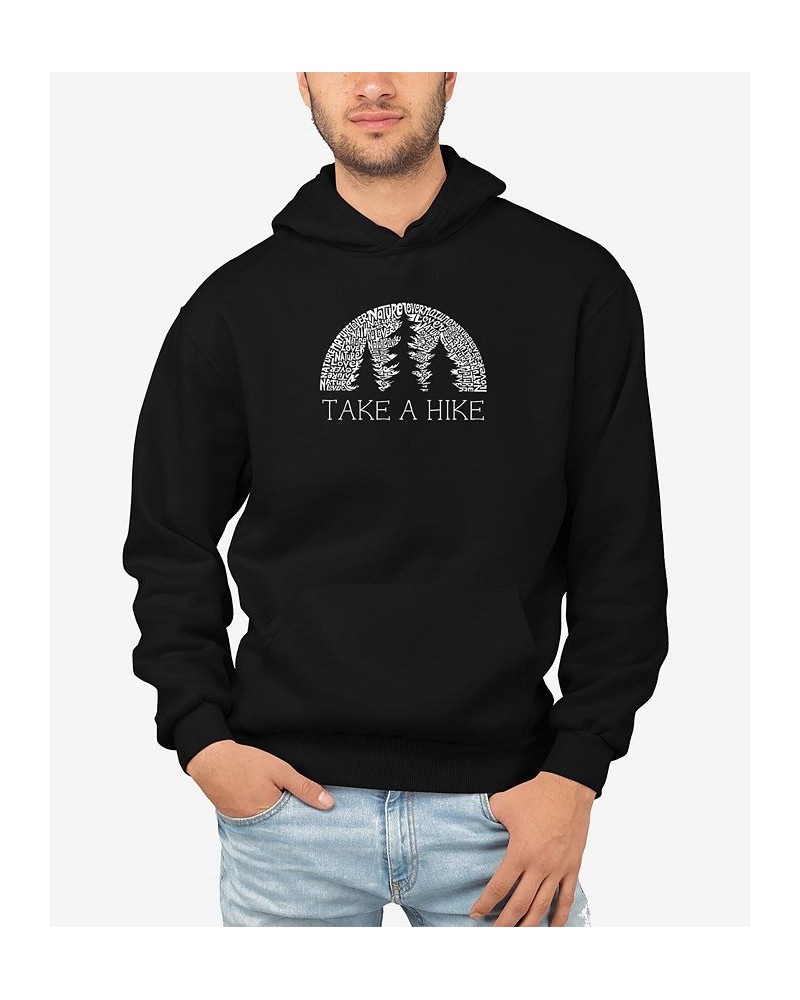 Men's Nature Lover Word Art Hooded Sweatshirt Black $25.20 Sweatshirt