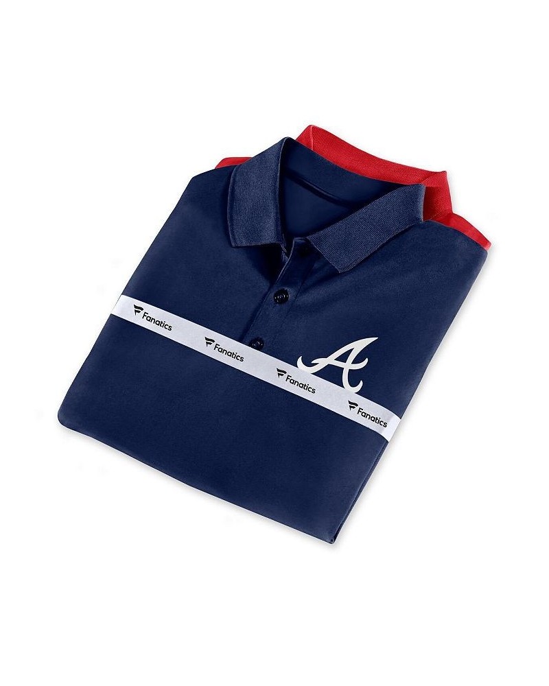 Men's Branded Navy, Red Atlanta Braves Polo Shirt Combo Set $43.19 Polo Shirts