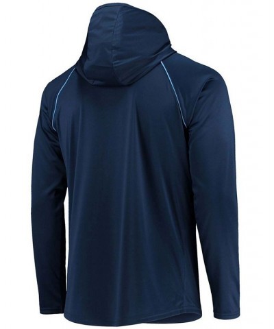 Men's Navy Tennessee Titans Raglan Long Sleeve Hoodie T-shirt $32.50 T-Shirts