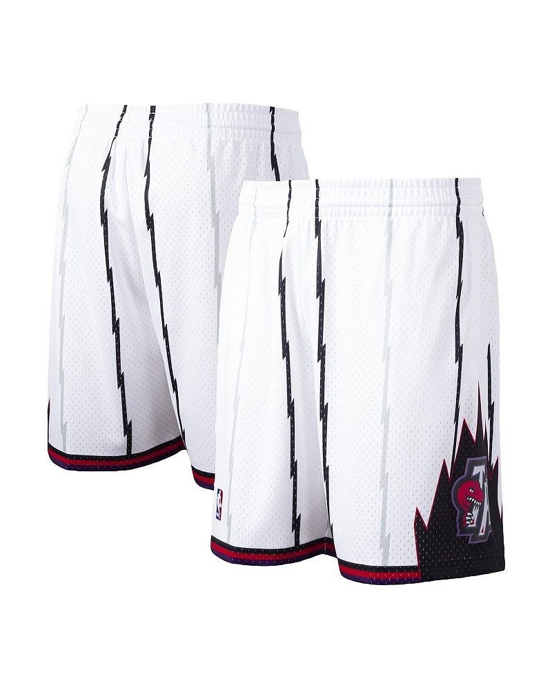 Men's White Toronto Raptors Hardwood Classics Swingman Shorts $34.30 Shorts