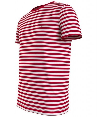 Men's TH Flex Slim-Fit Striped T-Shirt Desert Sky/white $19.27 T-Shirts