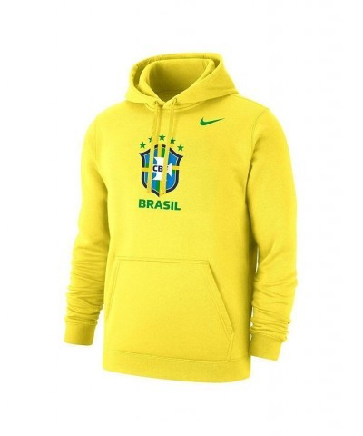 Men's Yellow Brazil National Team Club Primary Pullover Hoodie $36.00 Sweatshirt